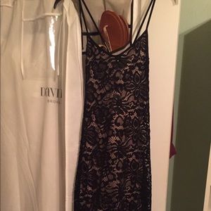 Black & Nude Lace Dress